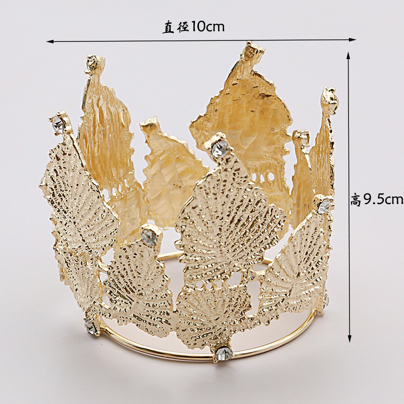 Suministros de decoración para fiesta de aleación de hoja dorada, tocados de novia（26#）