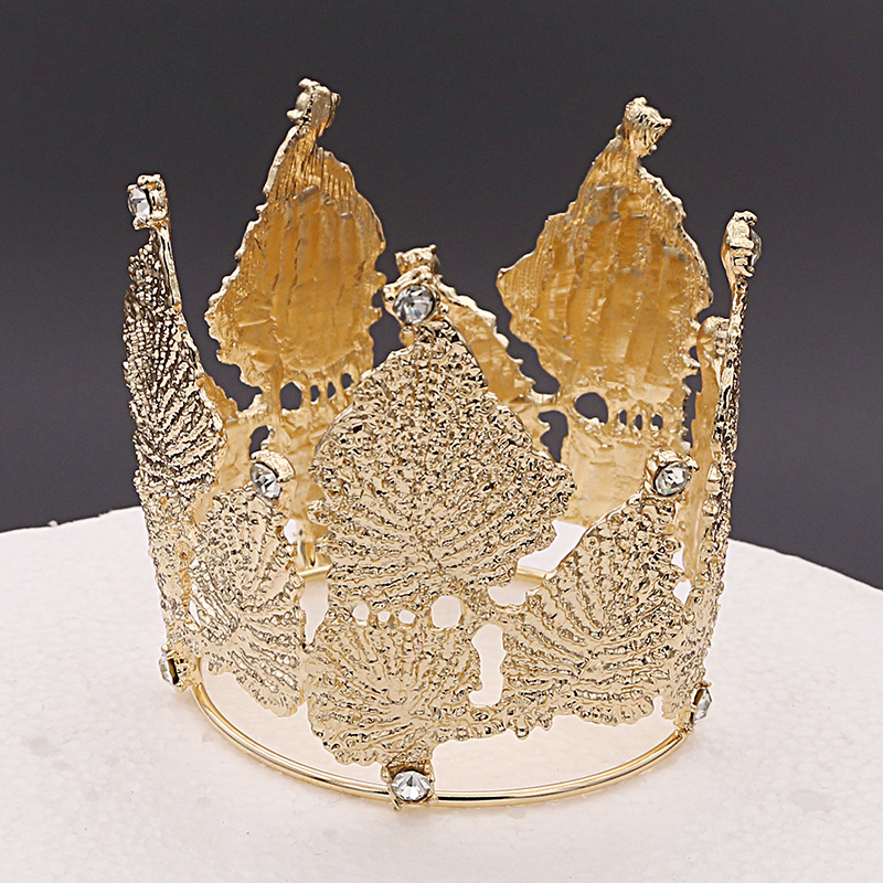 Suministros de decoración para fiesta de aleación de hoja dorada, tocados de novia（26#）