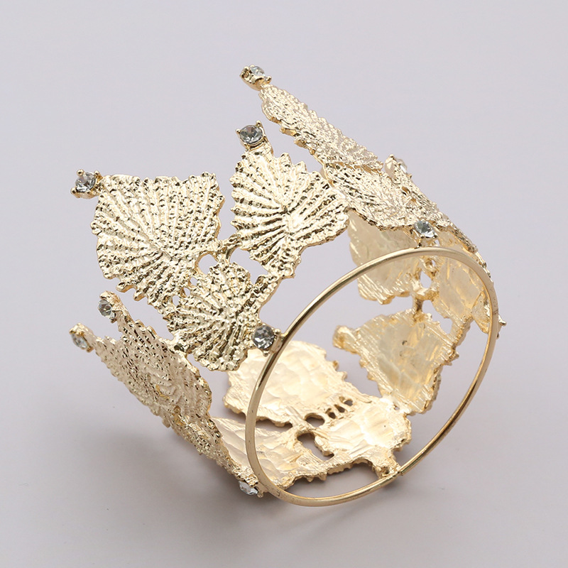 Suministros de decoración para fiesta de aleación de hoja dorada, tocados de novia（26#）