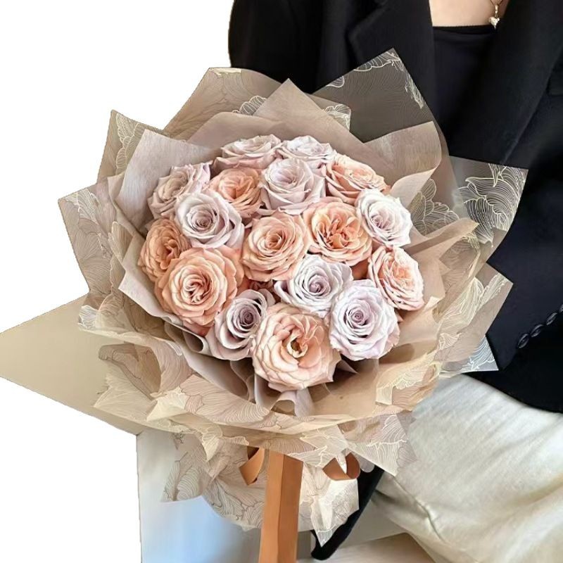 Papel para Flores con Diseño Holográfico/Láser - Efecto Brillante y Atmosférico para San Valentín - Ideal para Crear Bouquets de Impacto - Venta al por Mayor para Florerías