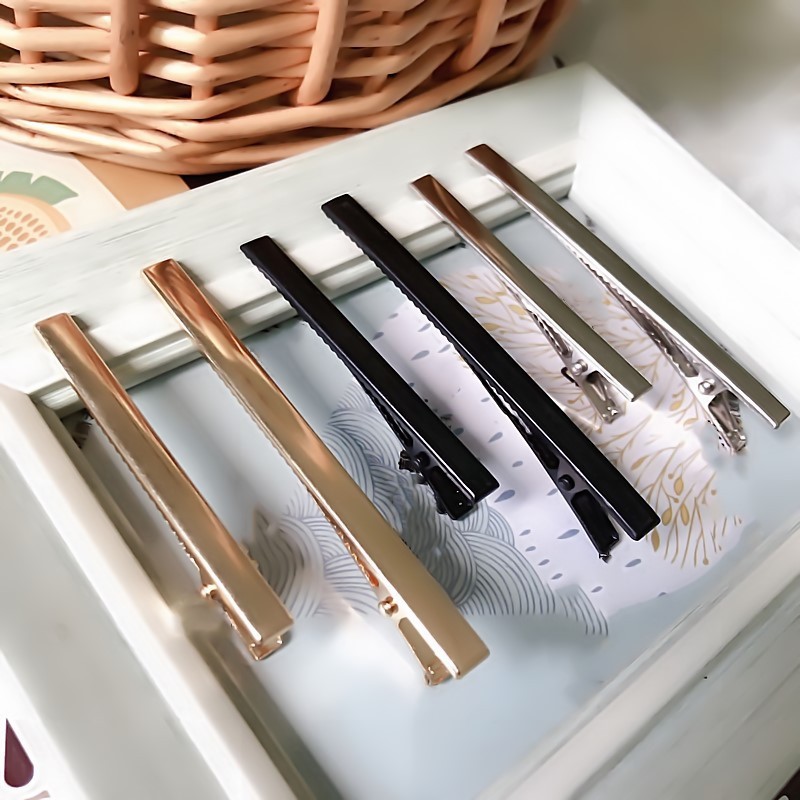 Pinzas de Pato Reforzadas para DIY - Accesorios Metálicos para Cabello con Estilo Minimalista