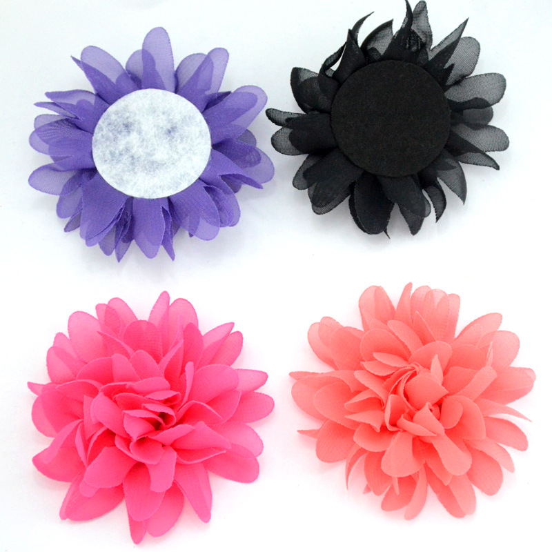 Flores de gasa de 8cm para manualidades - Accesorios infantiles para pelo, sombreros y calzado - Mayorista de flores de tela-ywys