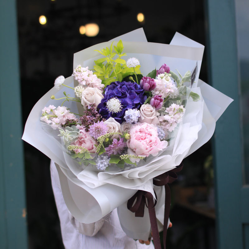Nueva falda tutú de niebla de la mañana, película de gelatina, papel de regalo de flores de papel mate（76#）-ywys
