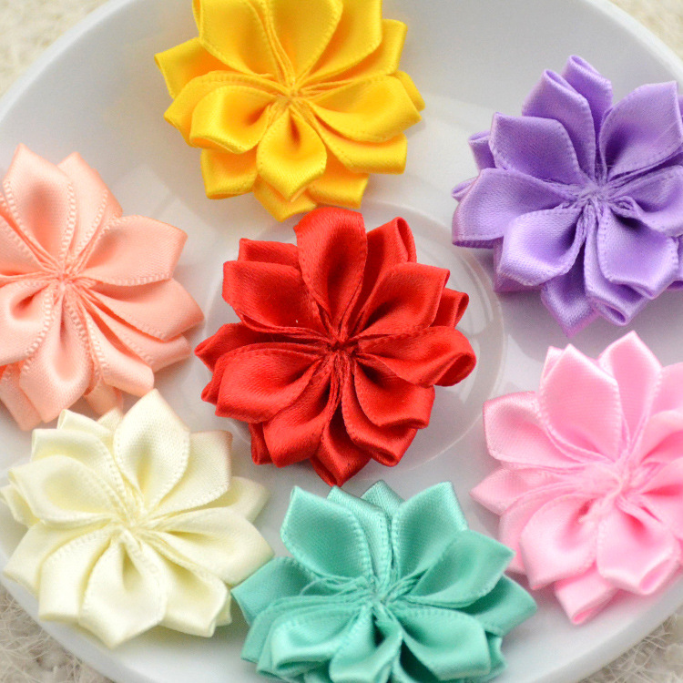 Flores de Loto de 16 Pétalos de 4cm - 25 Colores - Accesorios para Pelo Infantil, Diademas y Decoración de Ropa - Mayorista-ywys