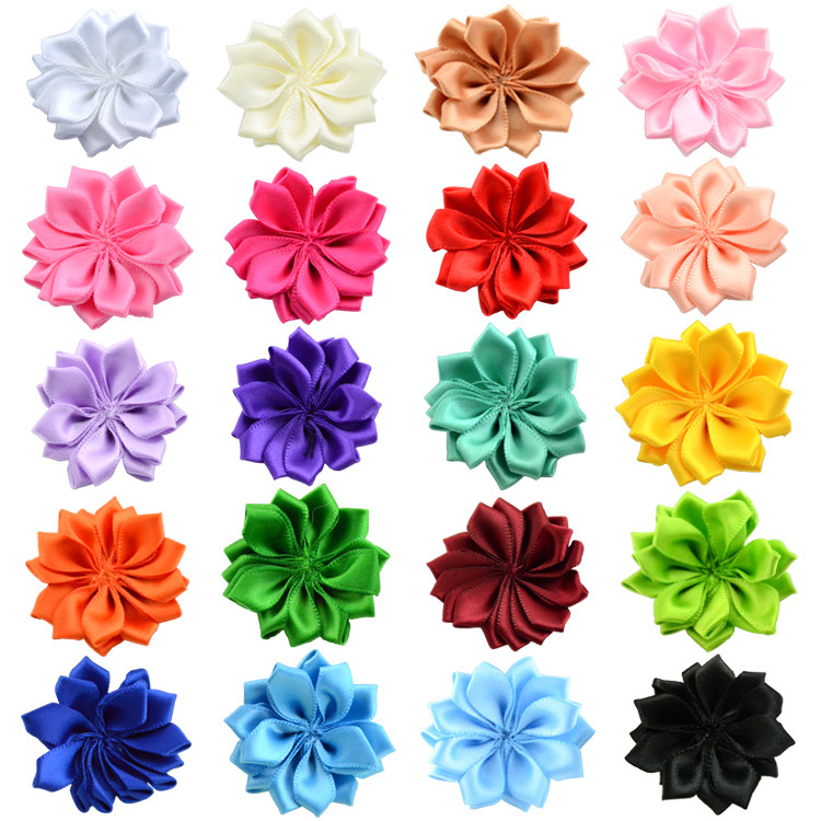 Flores de Loto de 16 Pétalos de 4cm - 25 Colores - Accesorios para Pelo Infantil, Diademas y Decoración de Ropa - Mayorista-ywys