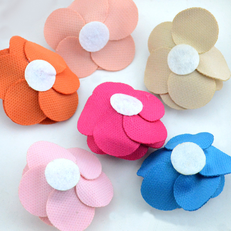 Flores de Tela Coreanas 6cm - Camelia Artesanal para Ropa, Zapatos y Accesorios Infantiles - Proveedor Mayorista 2024