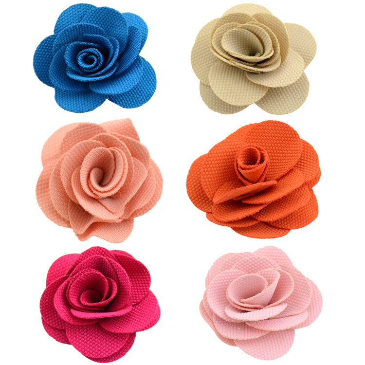 Flores de Tela Coreanas 6cm - Camelia Artesanal para Ropa, Zapatos y Accesorios Infantiles - Proveedor Mayorista 2024