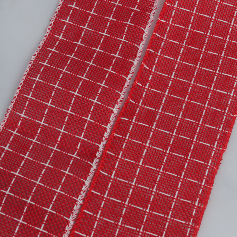 Cinta de Lino para Regalos Navideños - Lazos para Árbol de Navidad y Manualidades - Proveedor Mayorista