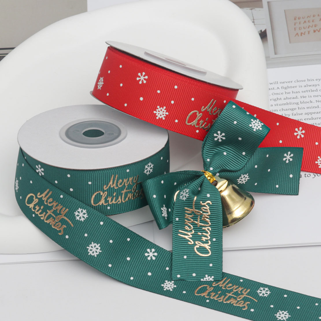 Cinta Navideña de 2.5cm para Regalos y Flores - Decoración Festiva con Diseño en Espiral - Proveedor Mayorista