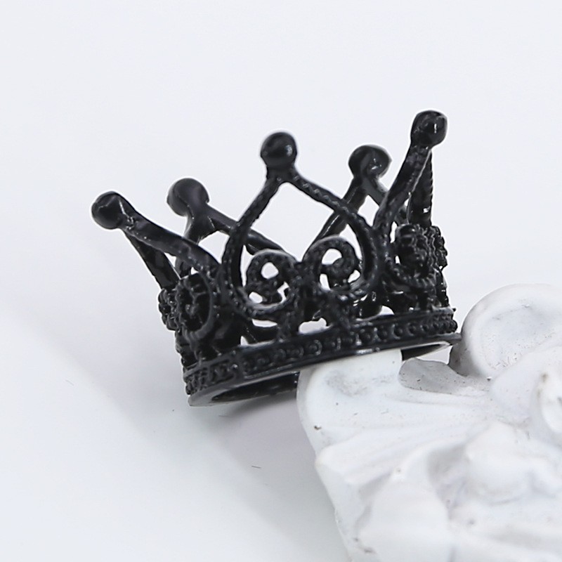 Accesorios para sombreros, decoración de flores de cumpleaños, rendimiento de Festival, Mini corona redonda de aleación（41#）-ywys