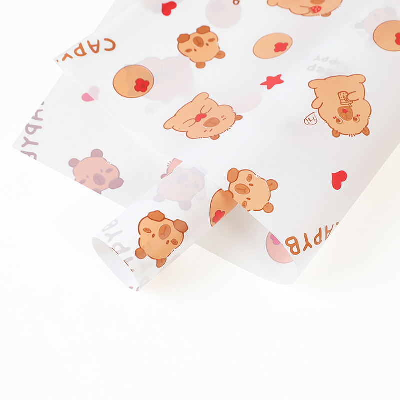 Papel Capibara OPP Impermeable | Flores Antiestrés | Mayoreo MX