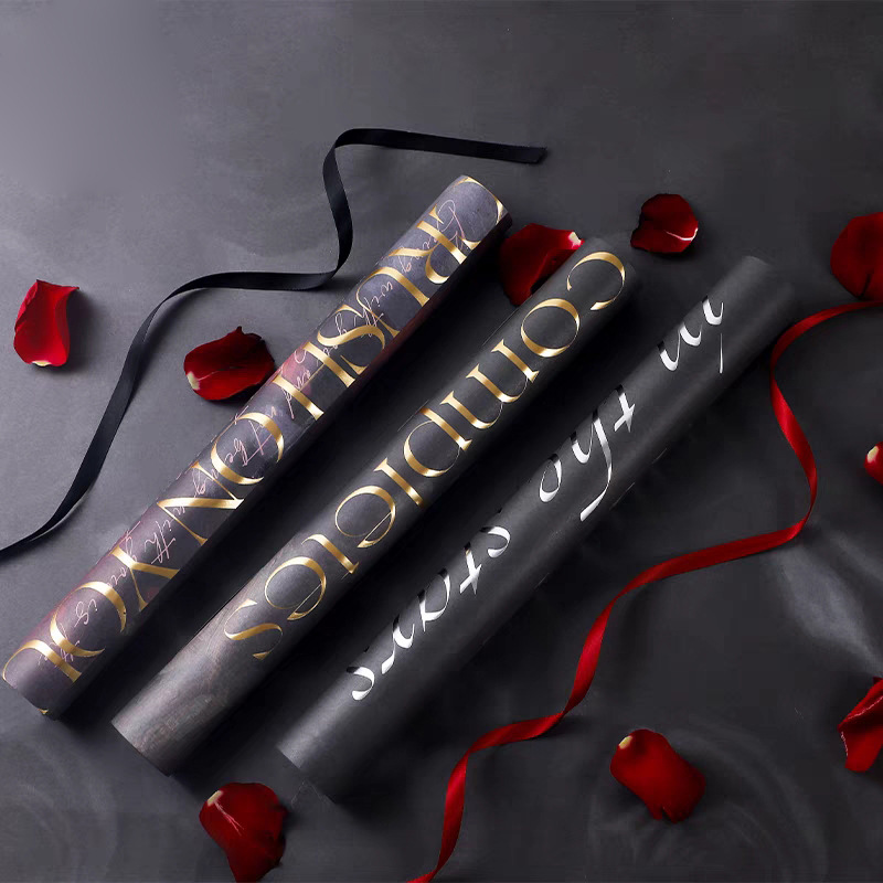 Papel De Regalo Flor De Papel De Arte De Celebridades De Internet De Amor Rosa（62#）