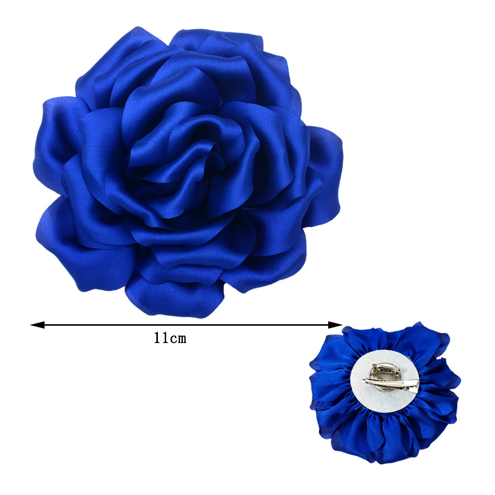 Rosas 3D de satén coreano - Flores para broches, pasadores y accesorios de moda - Proveedor mayorista-ywys