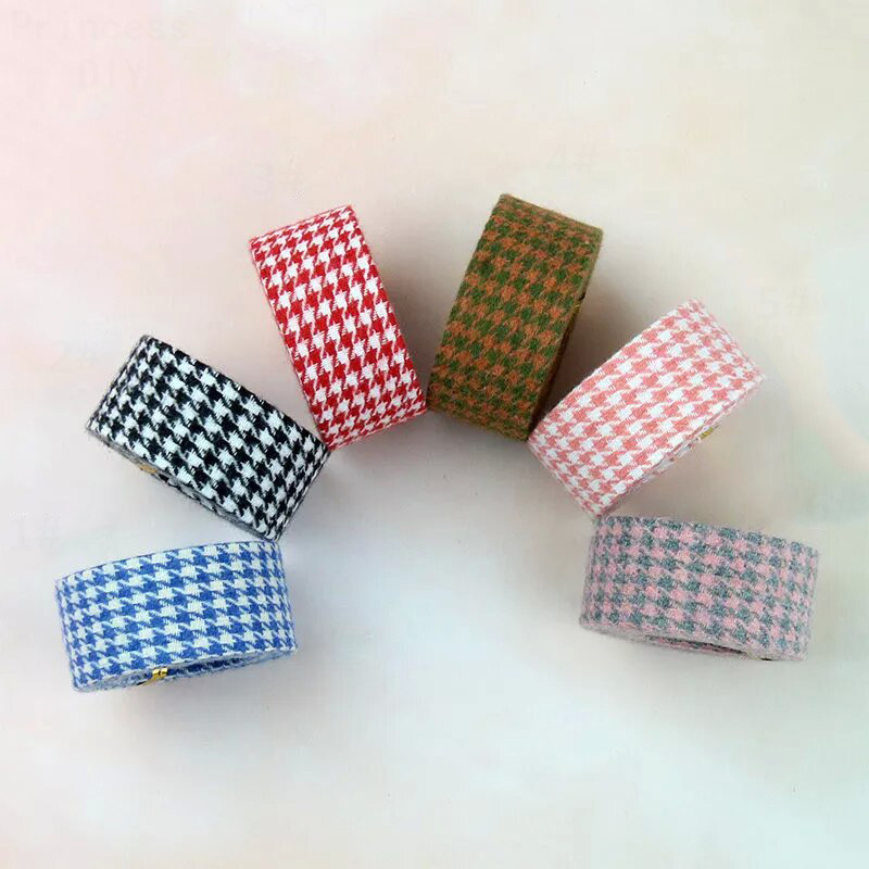 Cinta de Pata de Gallo Estilo Coreano - Para Decoración de Cajas, Lazos Navideños y Complementos de Ropa - Venta al por Mayor