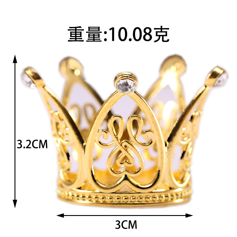 Decoración Infantil para Tarta con Gotas de Agua y Pedrería de Corazones Dobles（12#）