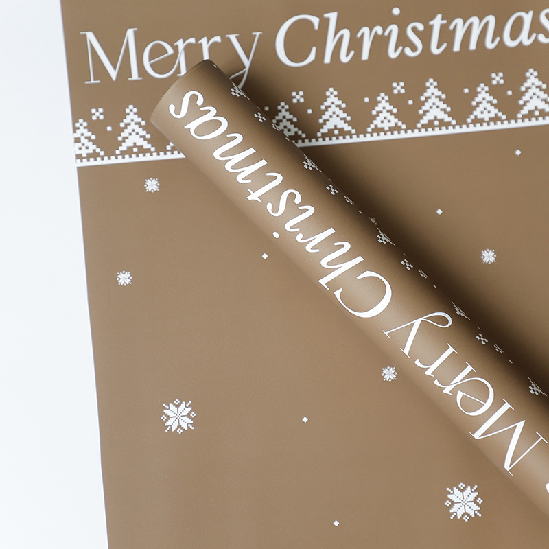 Colección 'Villancico' de Papel de Regalo Navideño - Con Diseños de Árboles Navideños para Manzanas y Regalos-ywys