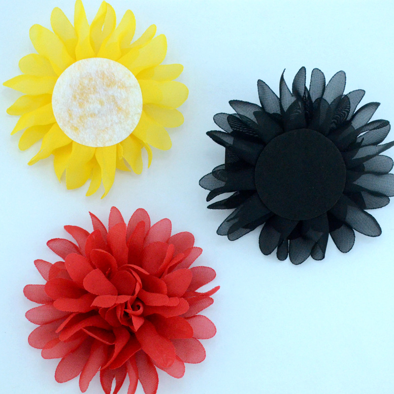 Flores de gasa 10CM - Adornos para calzado, diademas infantiles y moda - Proveedor mayorista de exportación-ywys