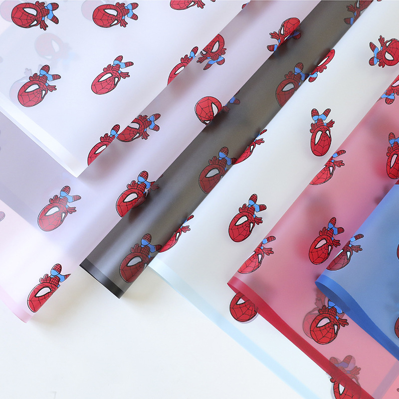 Papel Impermeable para Ramos DIY con Spider-Man - Material para Flores Fotogénico (Estilo Viral) | Mayoreo-ywys