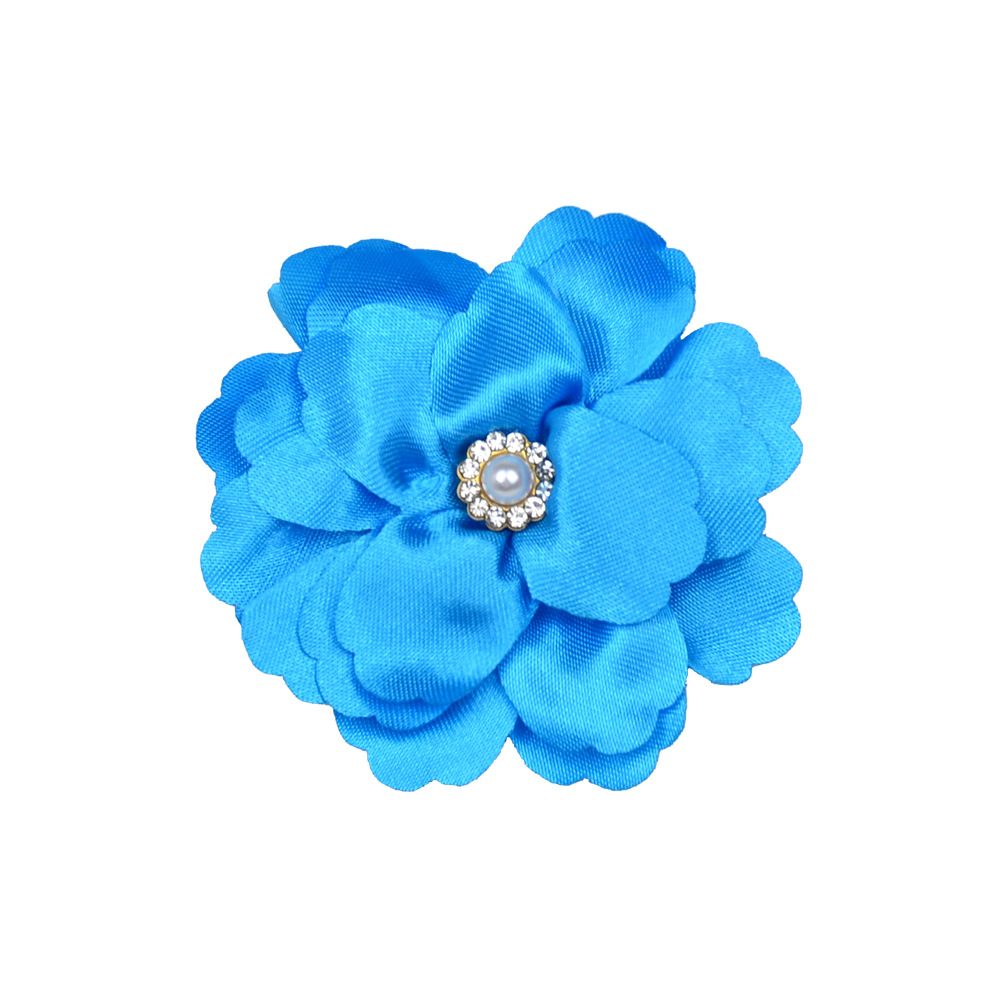 Flores Onduladas con Perlas y Cristales de Satén - Accesorios para DIY, Pelo, Sombreros y Calzado - Novedad 2024-ywys