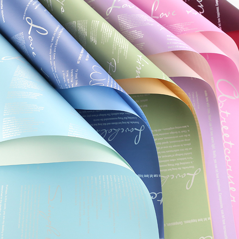 Nuevo papel de regalo de flores de papel Ouya inglés（63#）