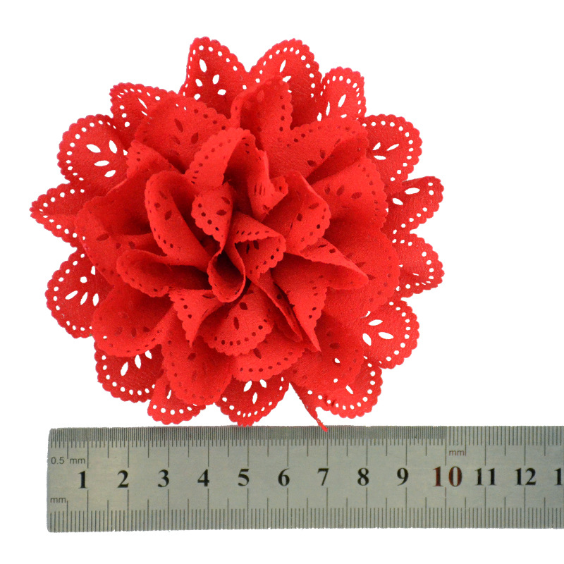 Flores de gasa calada 10CM - Diseño minimalista para accesorios infantiles - Proveedor mayorista europeo-ywys