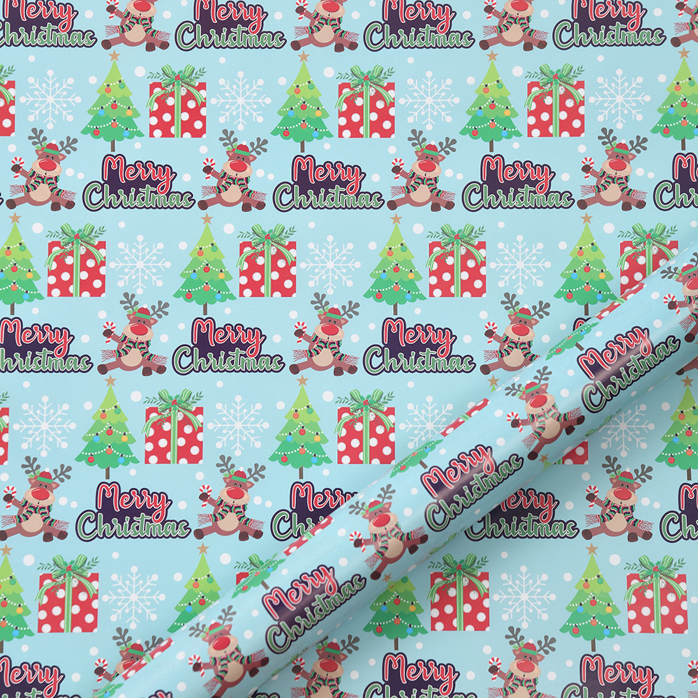 Papel de Regalo Navideño de Papel Couché con Estampados - Ideal para DIY y Regalos | Venta al por Mayor-ywys