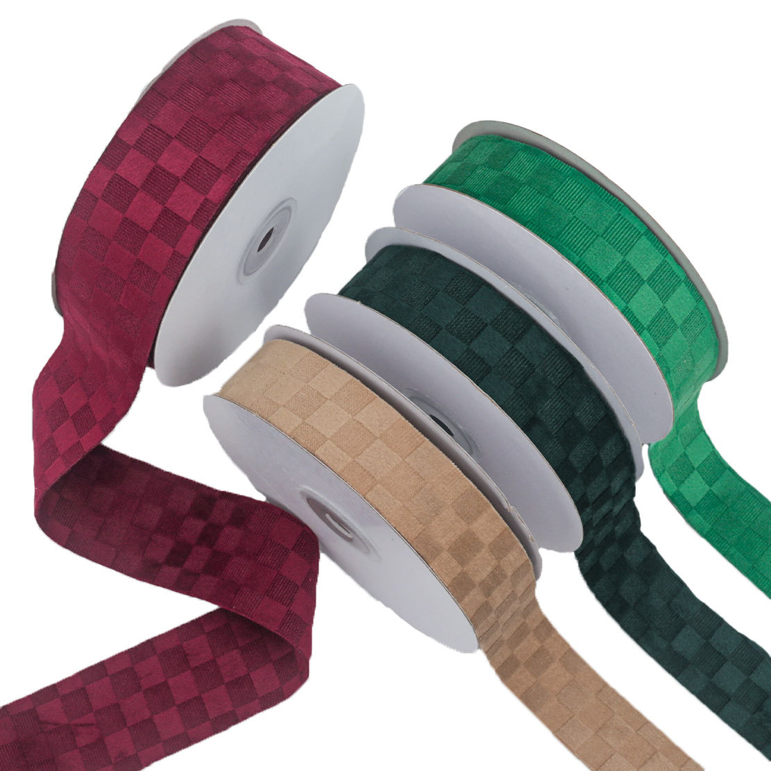 Cinta de Cuadros con Peluche Unilateral - Para Accesorios de Pelo y Decoración de Ropa - Proveedor Mayorista