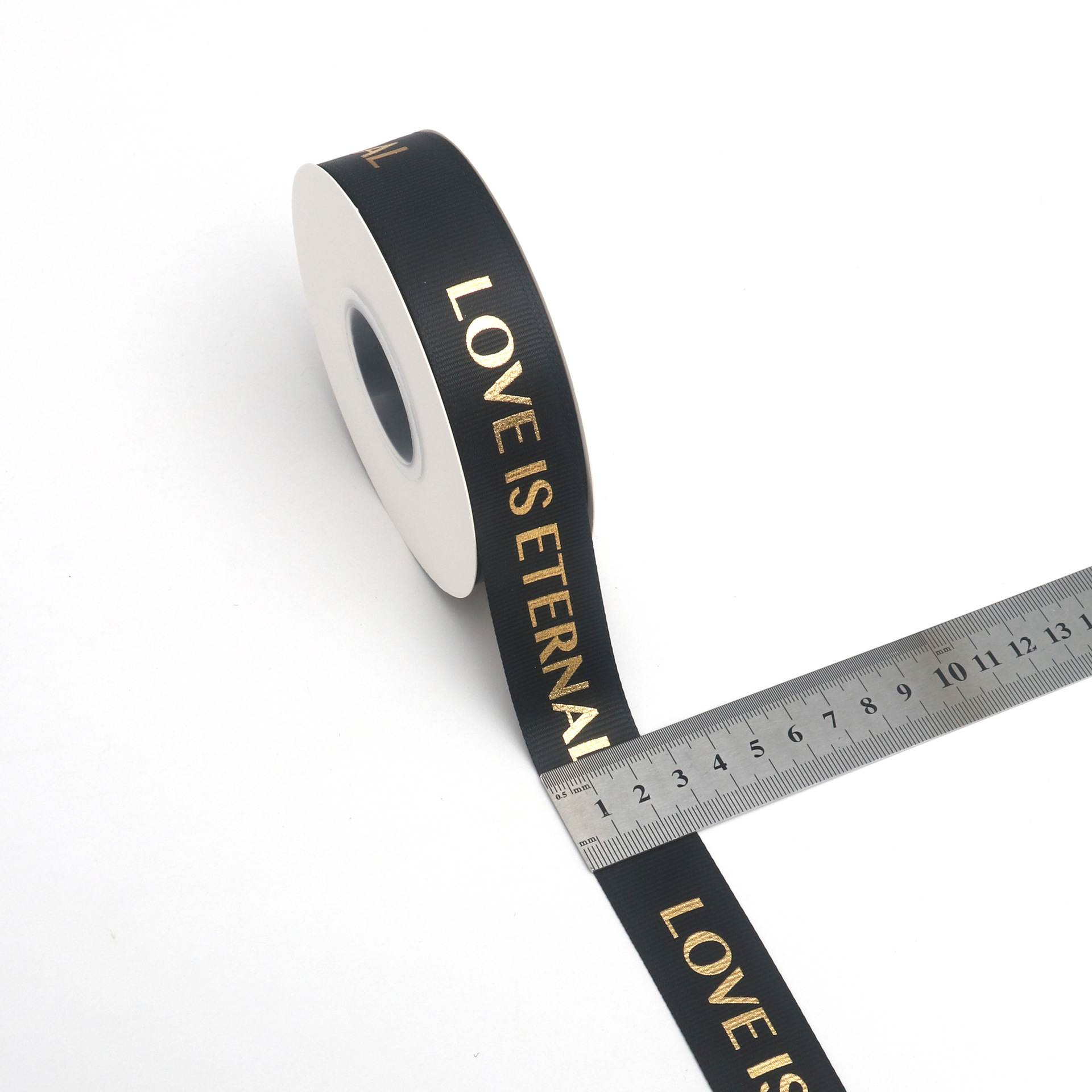 Cinta de Love Dorada de 8mm para Flores y Repostería - Proveedor Mayorista con Stock Inmediato