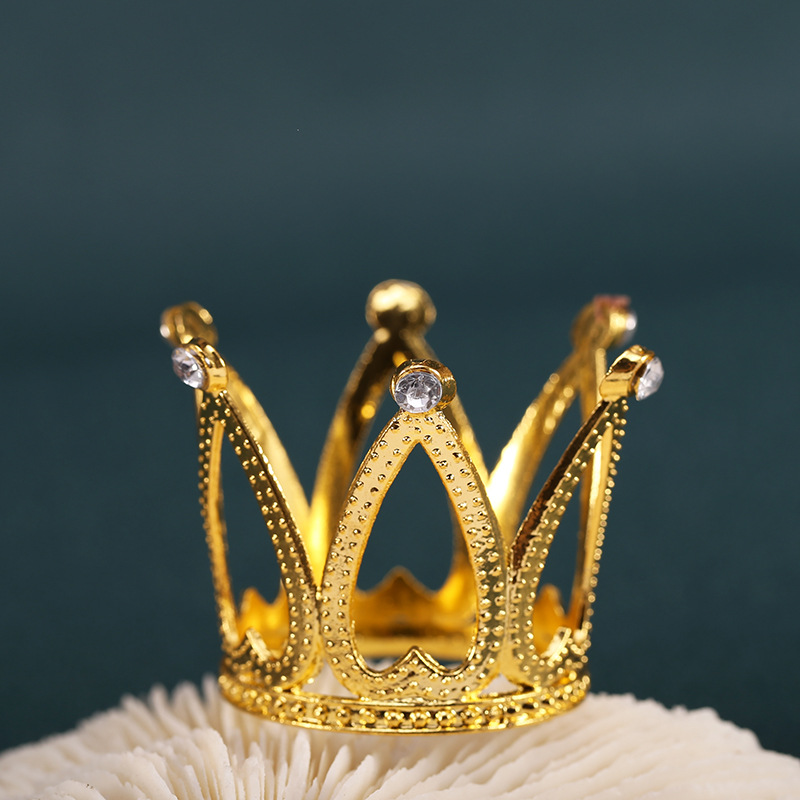 Accesorios de decoración para hornear de regalo de corona de pastel redondo para niños（1#）