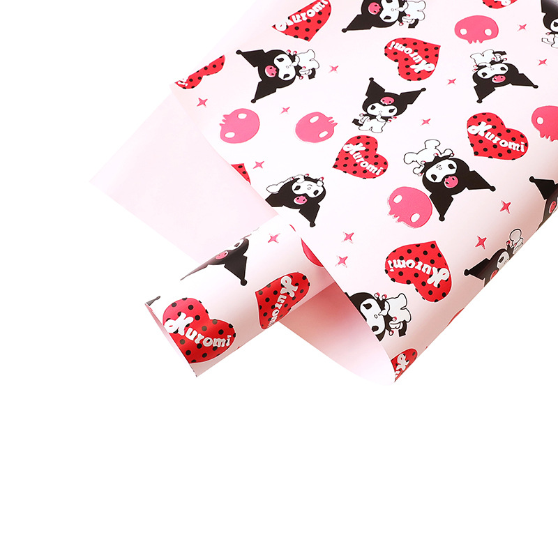 Papel Perla Kuromi para Flores - Película Iridiscente Impermeable (Rollos Mayoreo) | Material DIY Flores -ywys