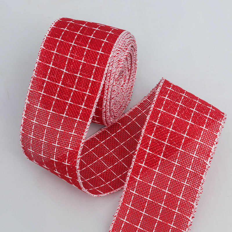 Cinta de Lino para Regalos Navideños - Lazos para Árbol de Navidad y Manualidades - Proveedor Mayorista