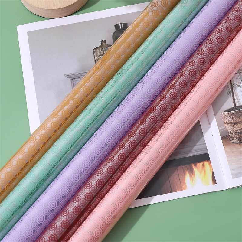 Papel de regalo de flores transparente impermeable de celofán（69#）