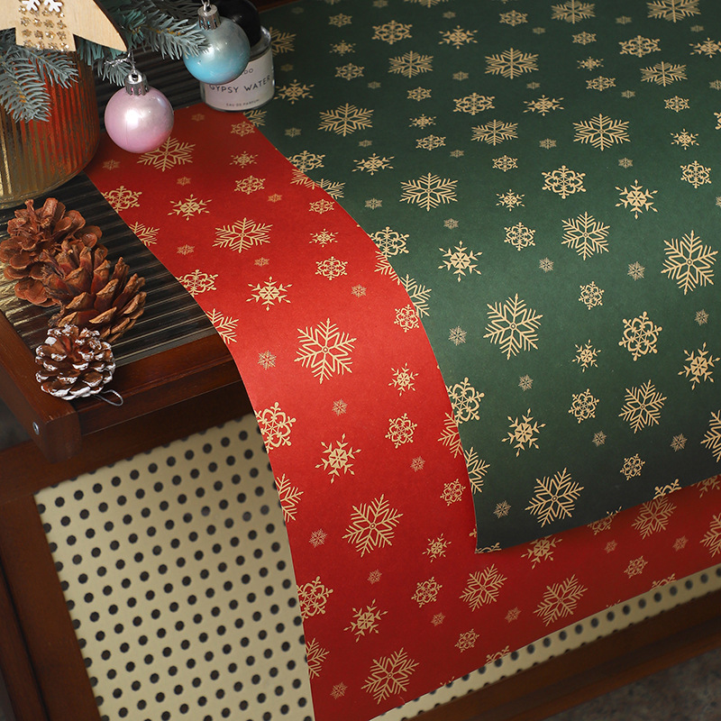 Papel de Regalo Navideño con Diseño de Árbol de Navidad - Para Manzanas de Nochebuena y Regalos | Venta al por Mayor-ywys