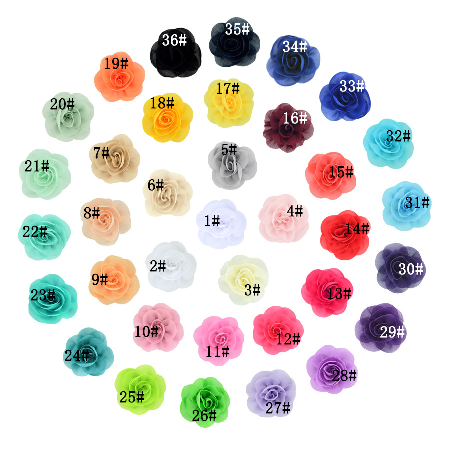 Flores pequeñas de gasa con perlas de 5cm para DIY, accesorios para el pelo, sombreros y zapatos - Mayorista de manualidades-ywys