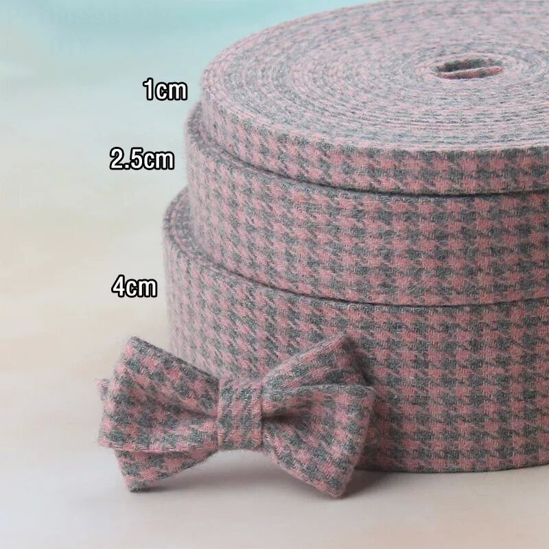 Cinta de Pata de Gallo Estilo Coreano - Para Decoración de Cajas, Lazos Navideños y Complementos de Ropa - Venta al por Mayor