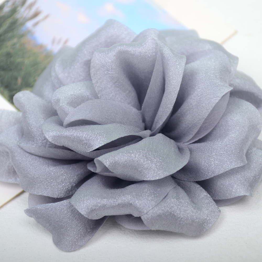 Rosas 3D de satén brillante doble capa - Flores para accesorios de pelo, calzado y moda - Proveedor mayorista-ywys