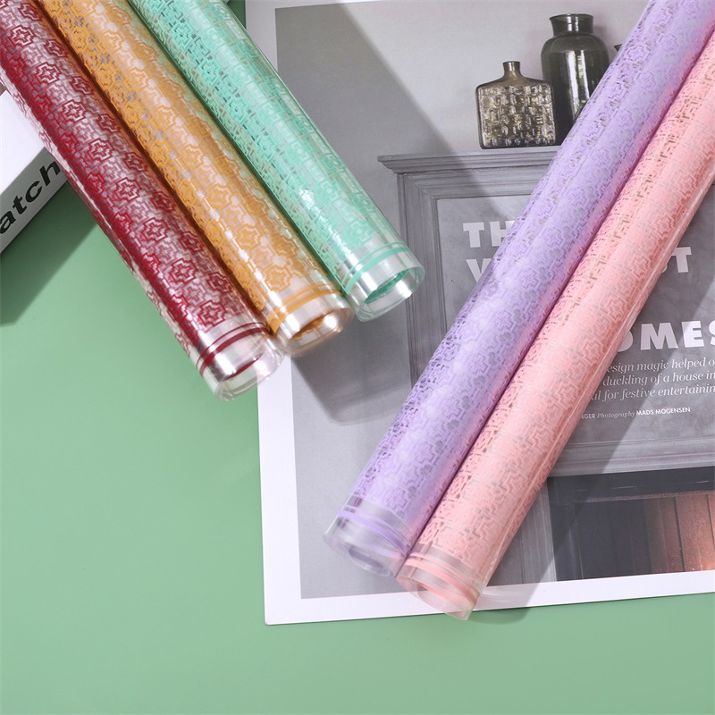 Papel de regalo de flores transparente impermeable de celofán（69#）