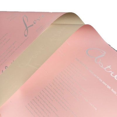 Nuevo papel de regalo de flores de papel Ouya inglés（63#）