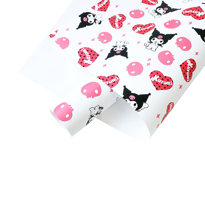 Papel Perla Kuromi para Flores - Película Iridiscente Impermeable (Rollos Mayoreo) | Material DIY Flores -ywys