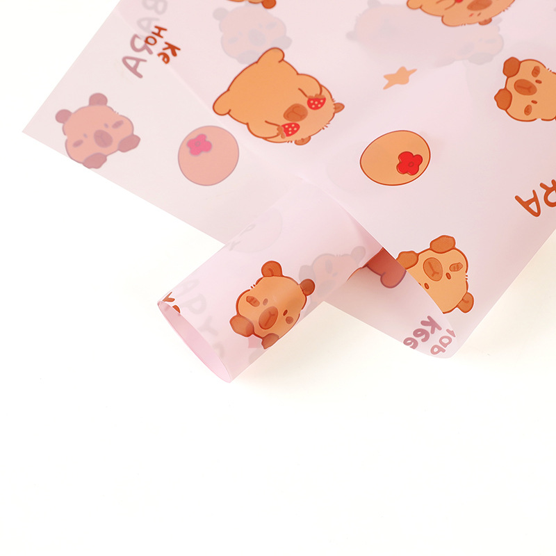 Papel Capibara OPP Impermeable | Flores Antiestrés | Mayoreo MX