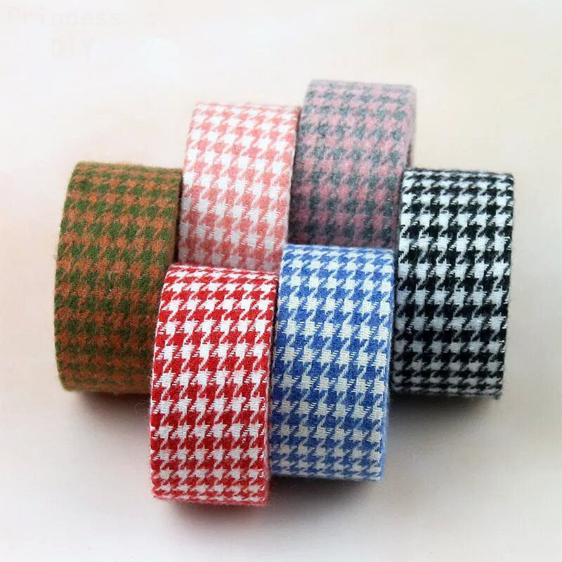 Cinta de Pata de Gallo Estilo Coreano - Para Decoración de Cajas, Lazos Navideños y Complementos de Ropa - Venta al por Mayor