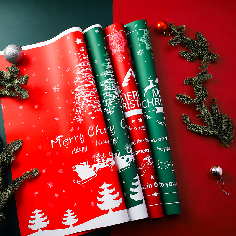 Papel de Regalo Navideño 2025 para Manzanas de Nochebuena - Suministros para Floristerías