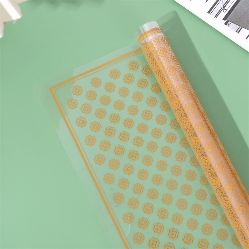 Papel de regalo de flores transparente impermeable de celofán（69#）
