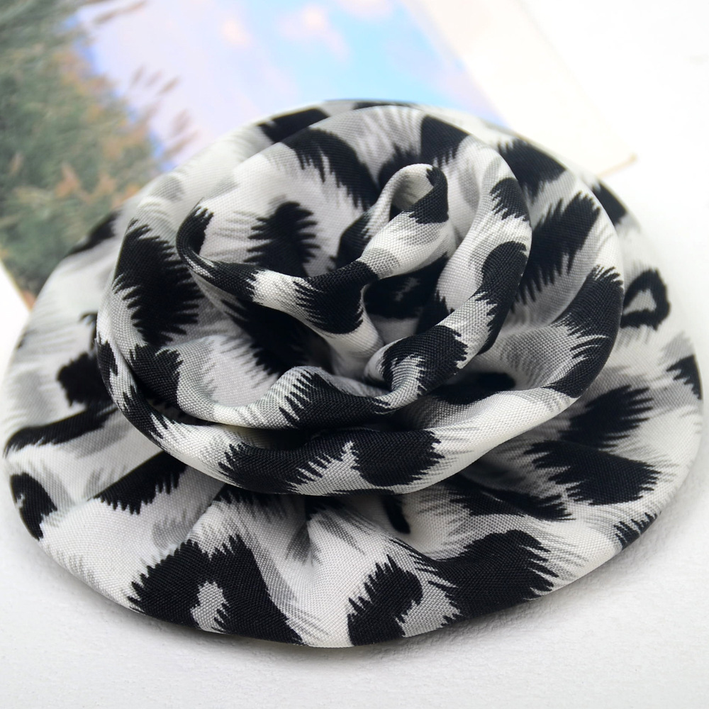 Rosas 3D retro de tela leopardo - Flores con forma de trompeta para accesorios, calzado y moda - Proveedor mayorista-ywys