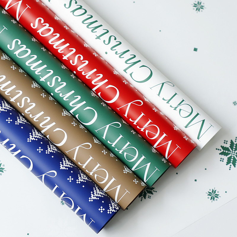 Colección 'Villancico' de Papel de Regalo Navideño - Con Diseños de Árboles Navideños para Manzanas y Regalos-ywys