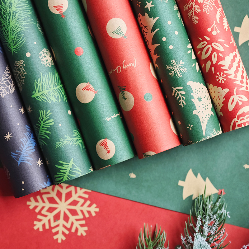 Papel Kraft Premium Navideño para Regalos - Material Profesional para Floristerías y Manualidades