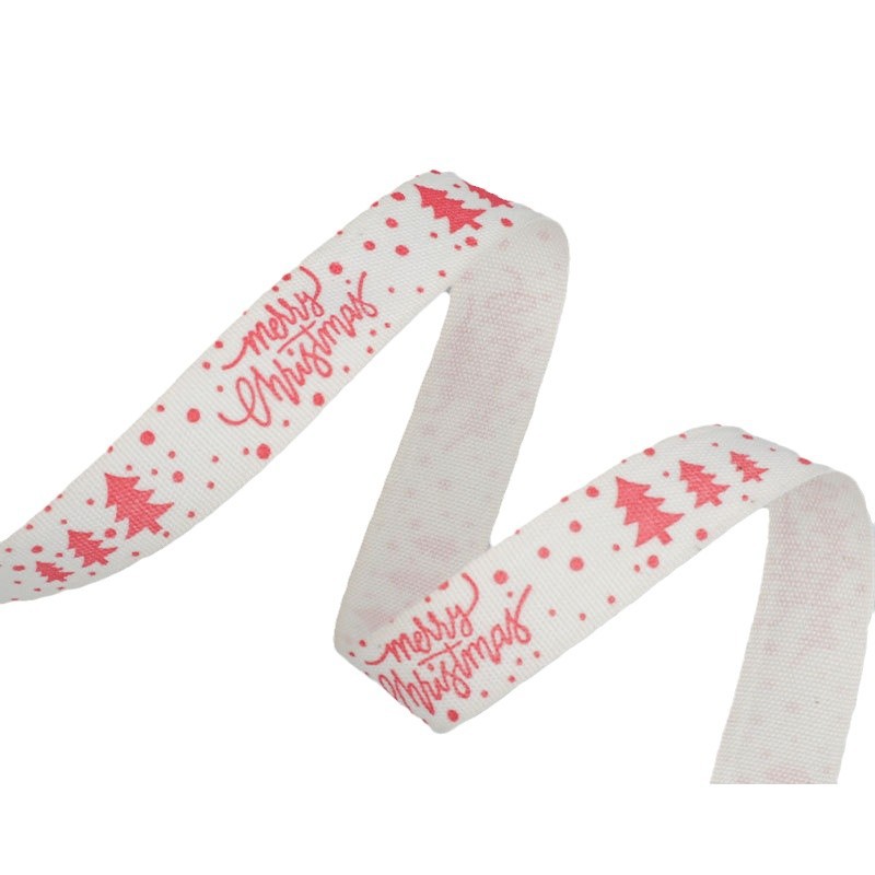 Cinta de Algodón con Estampado Dorado para Navidad - Decoración para Árbol de Navidad - Importadores al por Mayor
