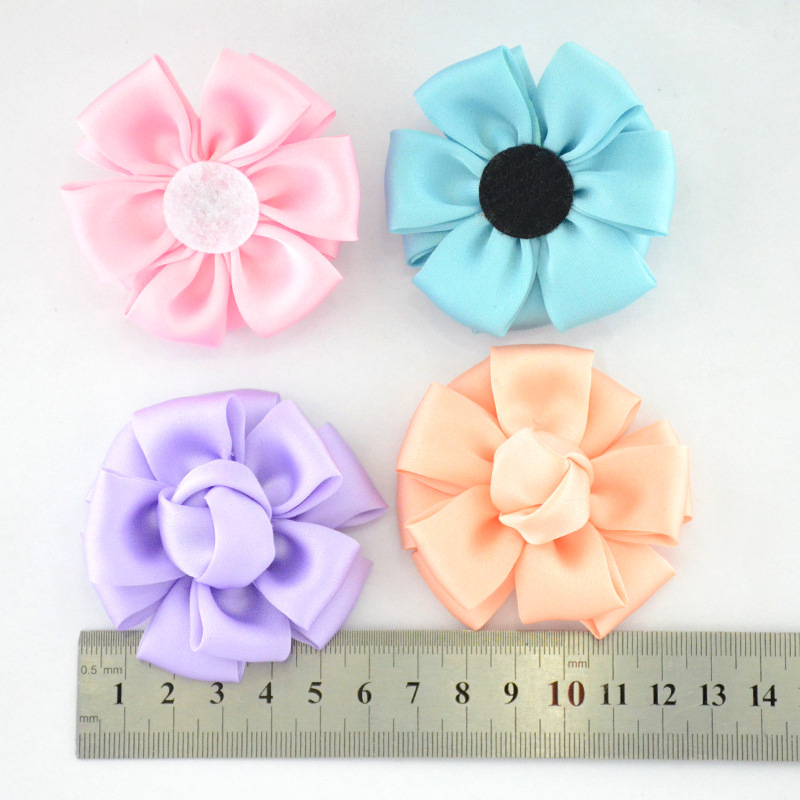 Flores de gasa estilo coreano con núcleo en forma de estrella - Para accesorios de pelo, sombreros y decoración de calzado - Venta al por mayor-ywys