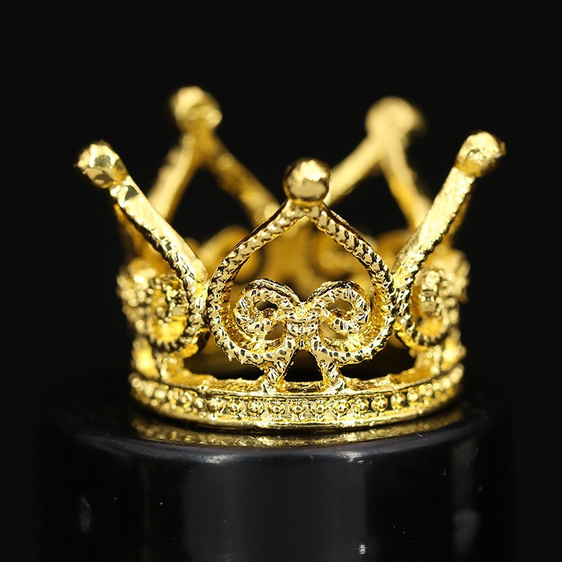 Accesorios para sombreros, decoración de flores de cumpleaños, rendimiento de Festival, Mini corona redonda de aleación（41#）-ywys