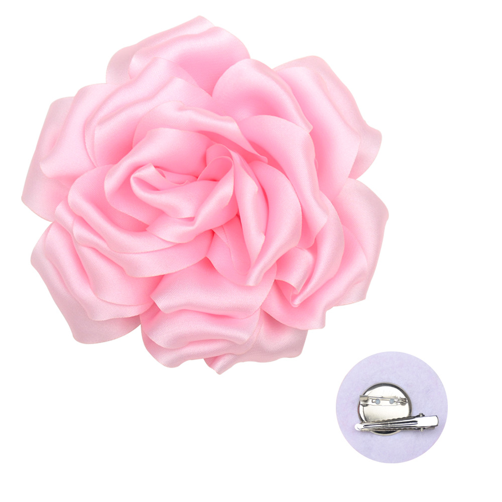 Rosas 3D de satén coreano - Flores para broches, pasadores y accesorios de moda - Proveedor mayorista-ywys